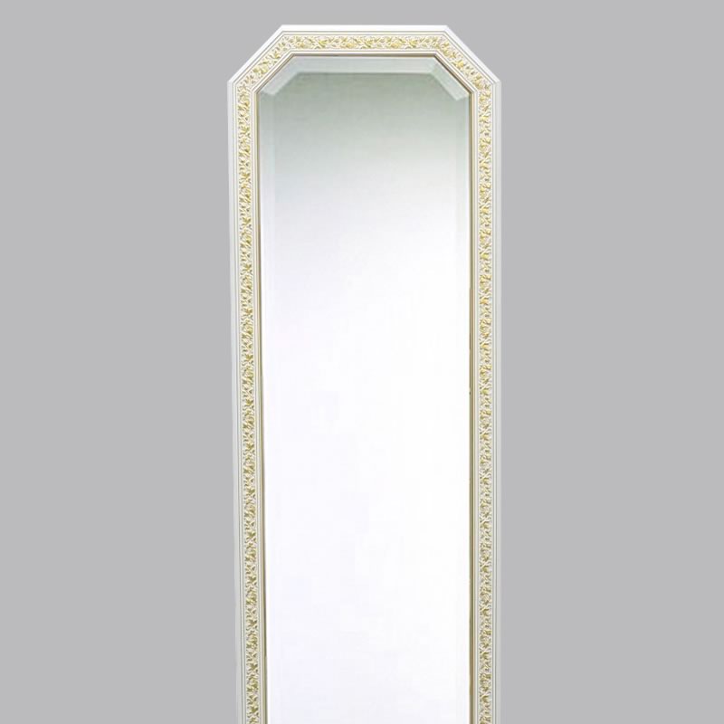 イタリア製 姿見 鏡 ミラー ホワイト＆ゴールド ミラー 壁掛け | 輸入