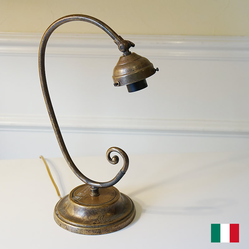 イタリア製 ランプベース 真鍮 ブラス製 シェード別 アンティーク