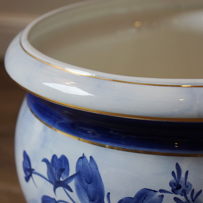 花瓶 陶器 ジョウロ レモン柄 イタリア製 送料無料 フラワーベース 陶器