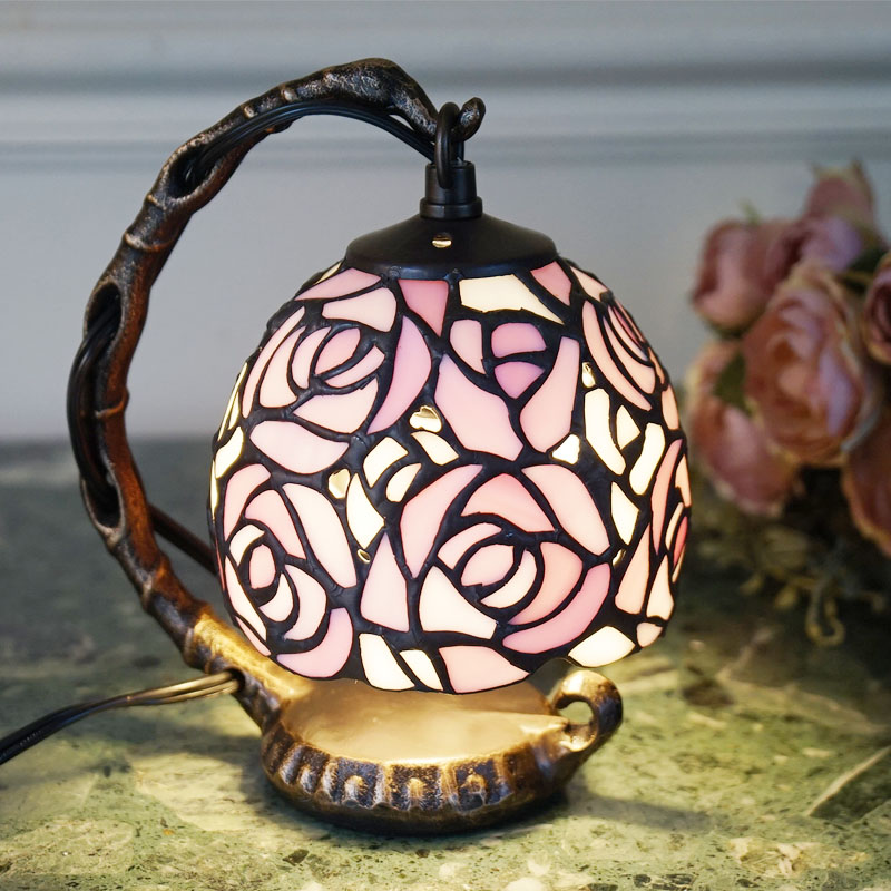 ステンドグラス ランプ スタンド ローズ バラ Sサイズ | 輸入家具