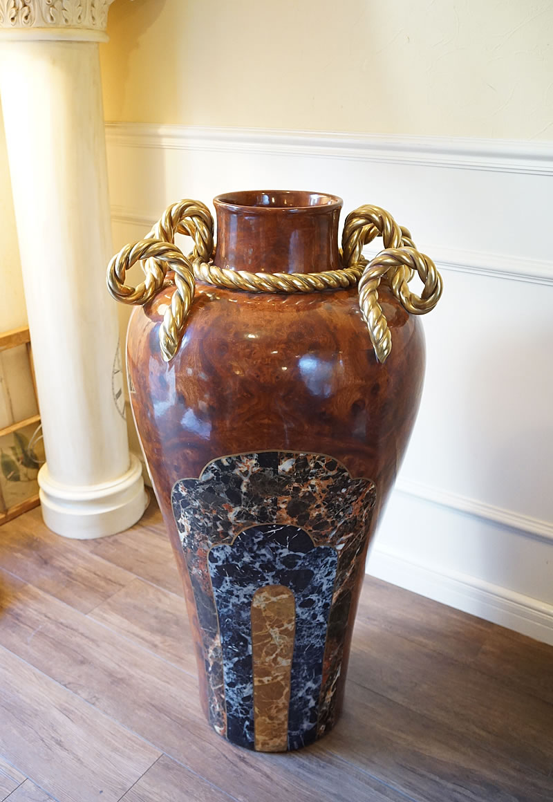 希少品 イタリア Marioni社 マリオー二 大花瓶 陶器 置物 オブジェ ビンテージ 花瓶