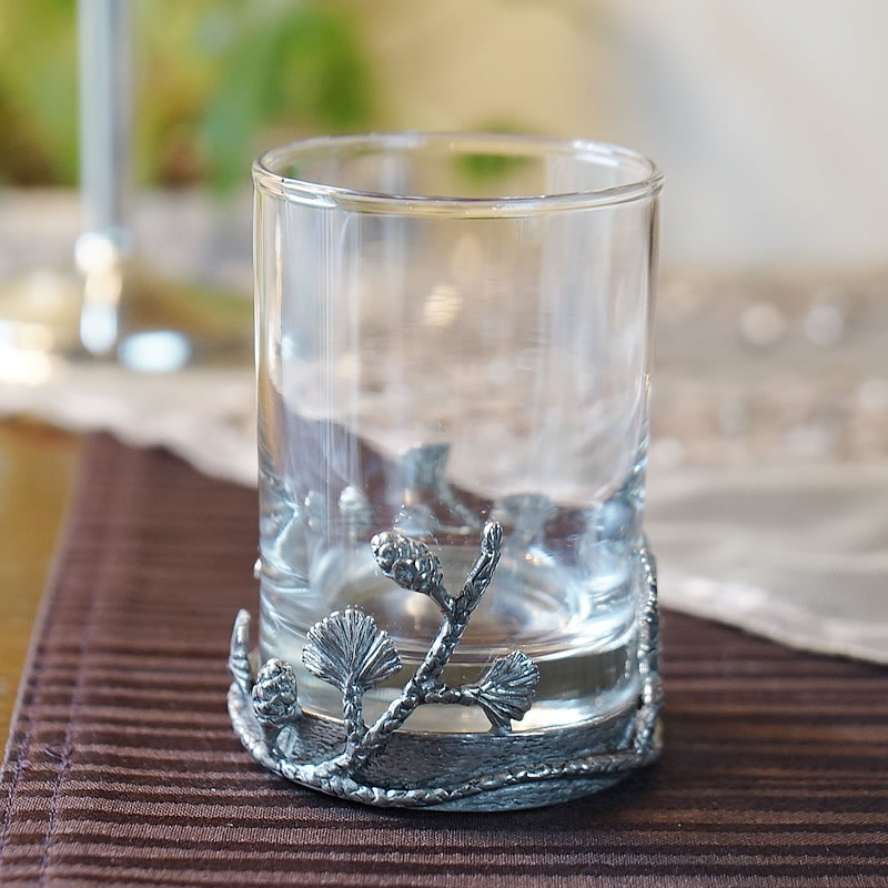 テーブルウェア AJ ピューター製  送料無料 水差し グラスピッチャー ワインクーラー ガラス＆ピューター 錫 スズ