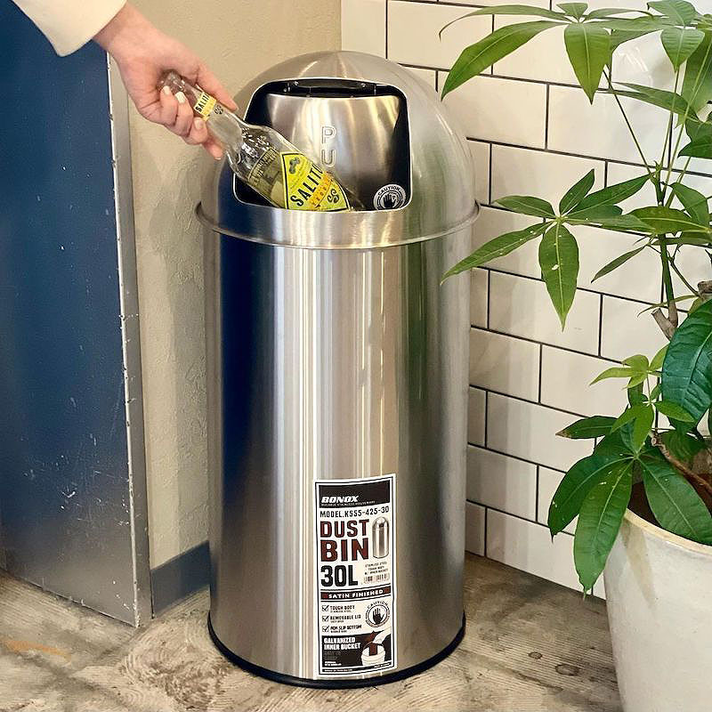 ダルトン DULTON DUST BIN ダスト ビン サテン フィニッシュ 30L ゴミ箱 ダストボックス スリム ゴミ箱 ふた付き